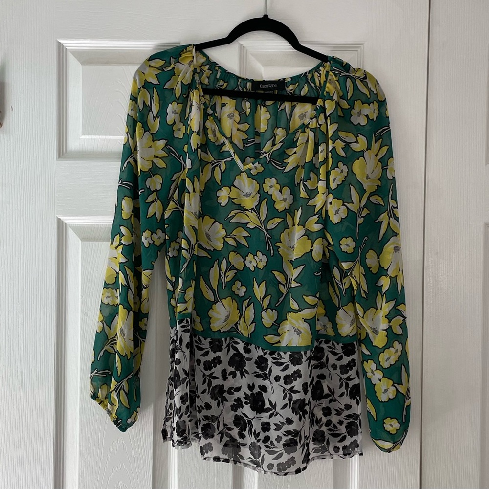 Sheer Floral Blouse